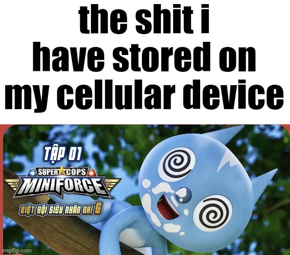 the shit i have stored on my cellular device | made w/ Imgflip meme maker