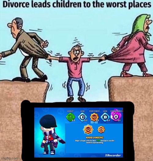 Brawl stars meme | image tagged in divorce leads children to the worst places | made w/ Imgflip meme maker