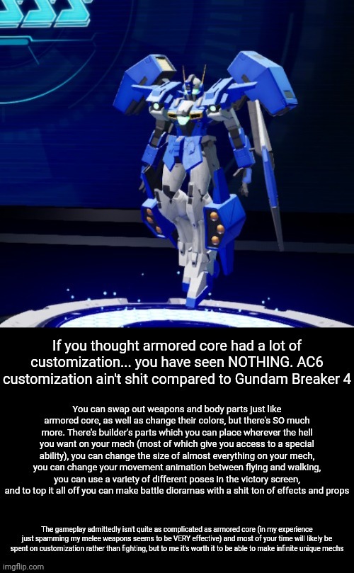 If you like mechs, especially customizing them, you NEED to try this game | made w/ Imgflip meme maker