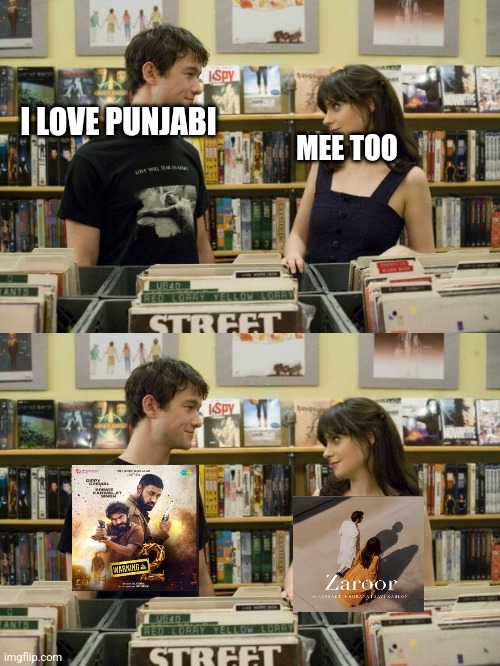 I LOVE PUNJABI; MEE TOO | image tagged in i like music 500 days of summer | made w/ Imgflip meme maker