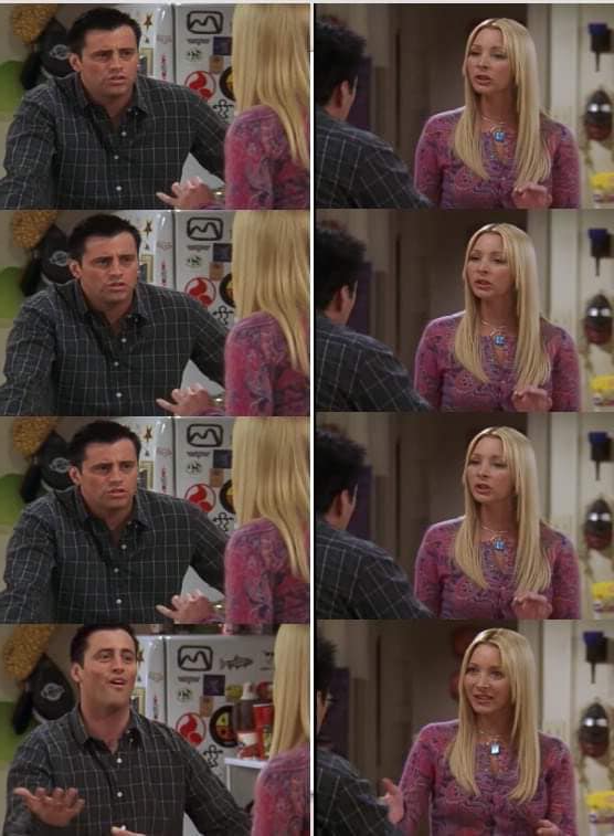 Phoebe Joey repeat mirrored Blank Meme Template