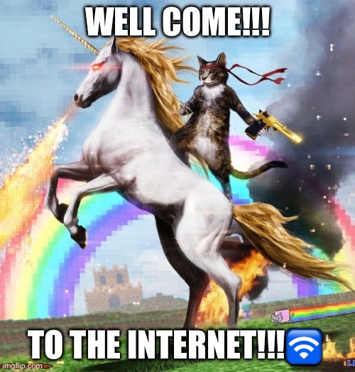 WELL COME!!! TO THE INTERNET!!!? | image tagged in memes,welcome to the internets | made w/ Imgflip meme maker