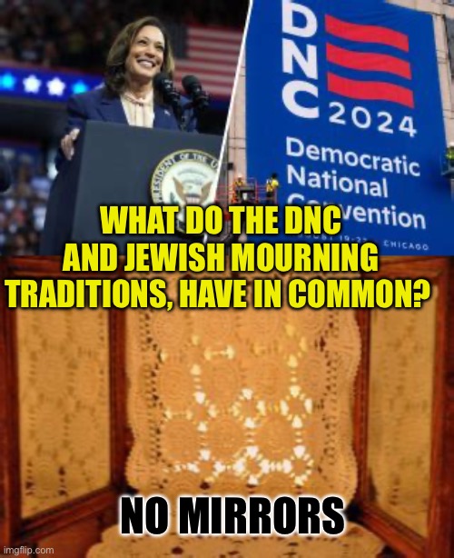 “If you do what you always did, you get what you always got” | WHAT DO THE DNC AND JEWISH MOURNING TRADITIONS, HAVE IN COMMON? NO MIRRORS | image tagged in gifs,democrats,dnc,kamala harris,president 2016 | made w/ Imgflip meme maker