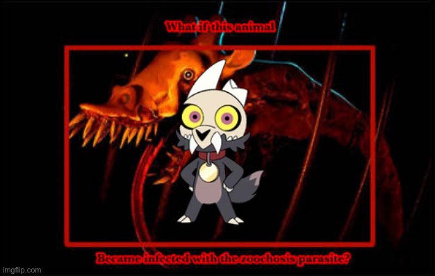 What if King became infected by the Zoochosis parasite? | image tagged in what if this animal became infected by the zoochosis parasite,the owl house | made w/ Imgflip meme maker