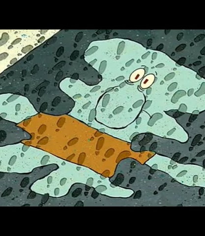 Squidward Flattened Blank Meme Template