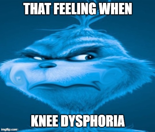 THAT FEELING WHEN; KNEE DYSPHORIA | made w/ Imgflip meme maker