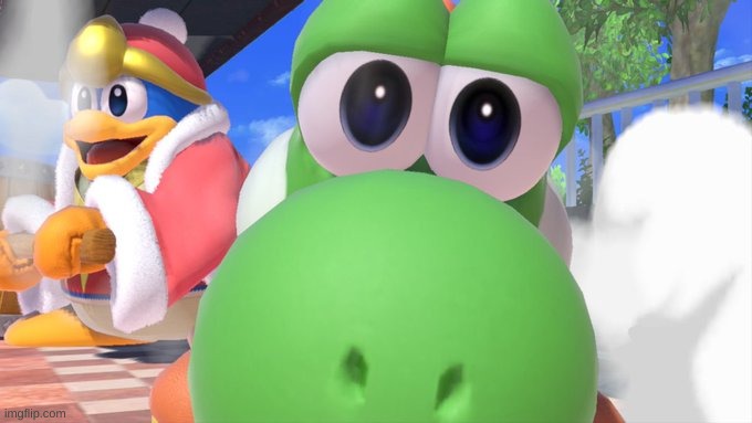 Yoshi facing Camera | image tagged in yoshi facing camera | made w/ Imgflip meme maker