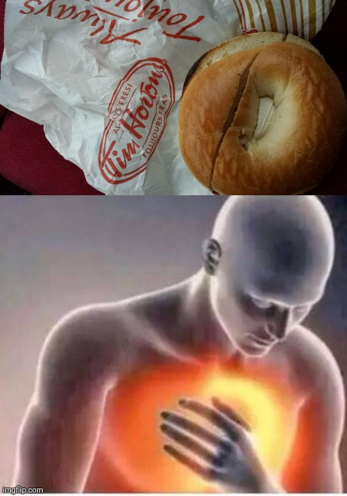 The bagel cut in that way | image tagged in chest pain,bagels,bagel,you had one job,memes,cut | made w/ Imgflip meme maker