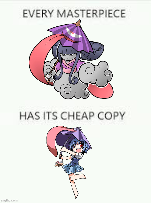 sucks right | image tagged in every masterpiece has its cheap copy,touhou,paper mario | made w/ Imgflip meme maker