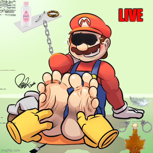 Mario Captured and Interrogated Live! | LIVE | image tagged in mario tickled | made w/ Imgflip meme maker