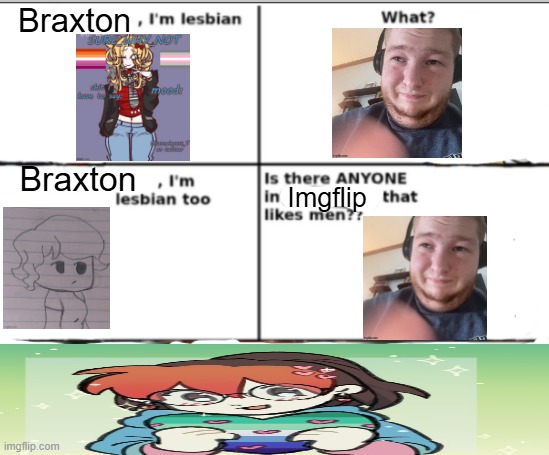 I'm lesbian too | Braxton; Braxton; Imgflip | image tagged in i'm lesbian too | made w/ Imgflip meme maker