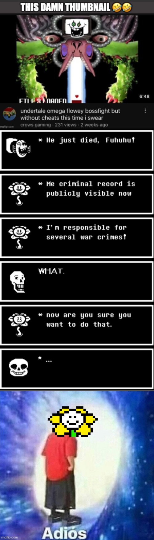 fftnspmuama | image tagged in flowey is depressed | made w/ Imgflip meme maker