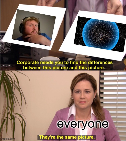 or maybe case is bigger | everyone | image tagged in memes,they're the same picture,caseoh | made w/ Imgflip meme maker