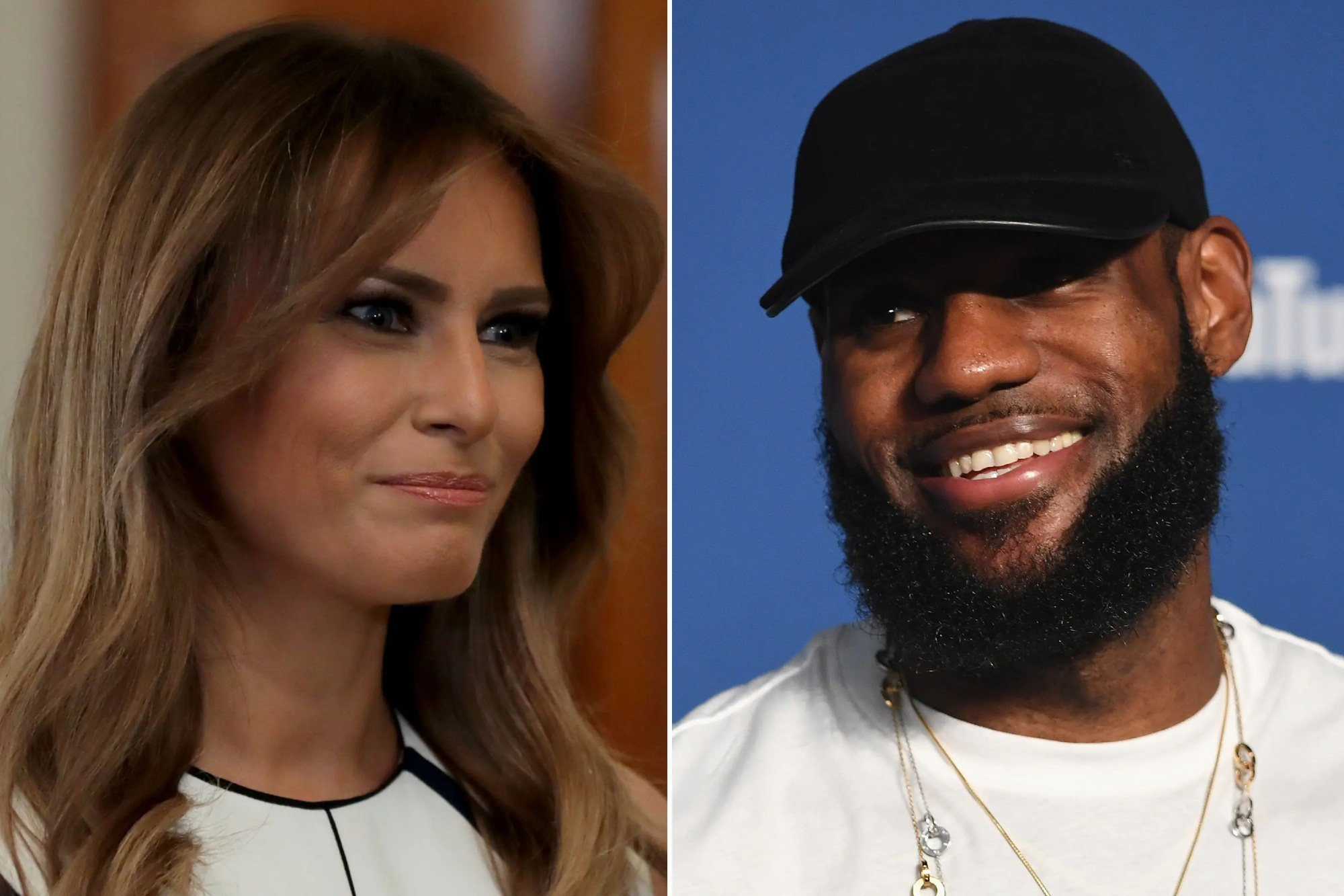 Melania and Lebron Blank Meme Template