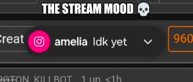 Amelia doesn't know yet | THE STREAM MOOD 💀 | image tagged in amelia doesn't know yet | made w/ Imgflip meme maker