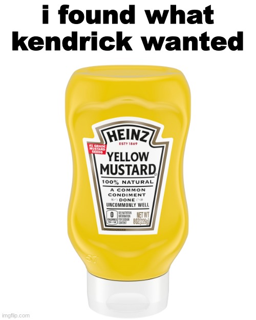 Mustard | i found what kendrick wanted | image tagged in mustard | made w/ Imgflip meme maker