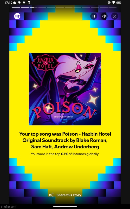 damn bro | image tagged in hazbin hotel,angel dust,poison ivy,vivziepop,spotify | made w/ Imgflip meme maker