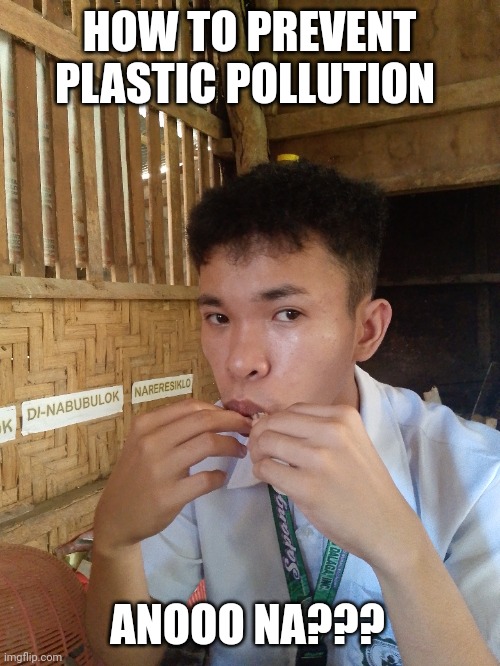 Meme | HOW TO PREVENT PLASTIC POLLUTION; ANOOO NA??? | image tagged in funny | made w/ Imgflip meme maker