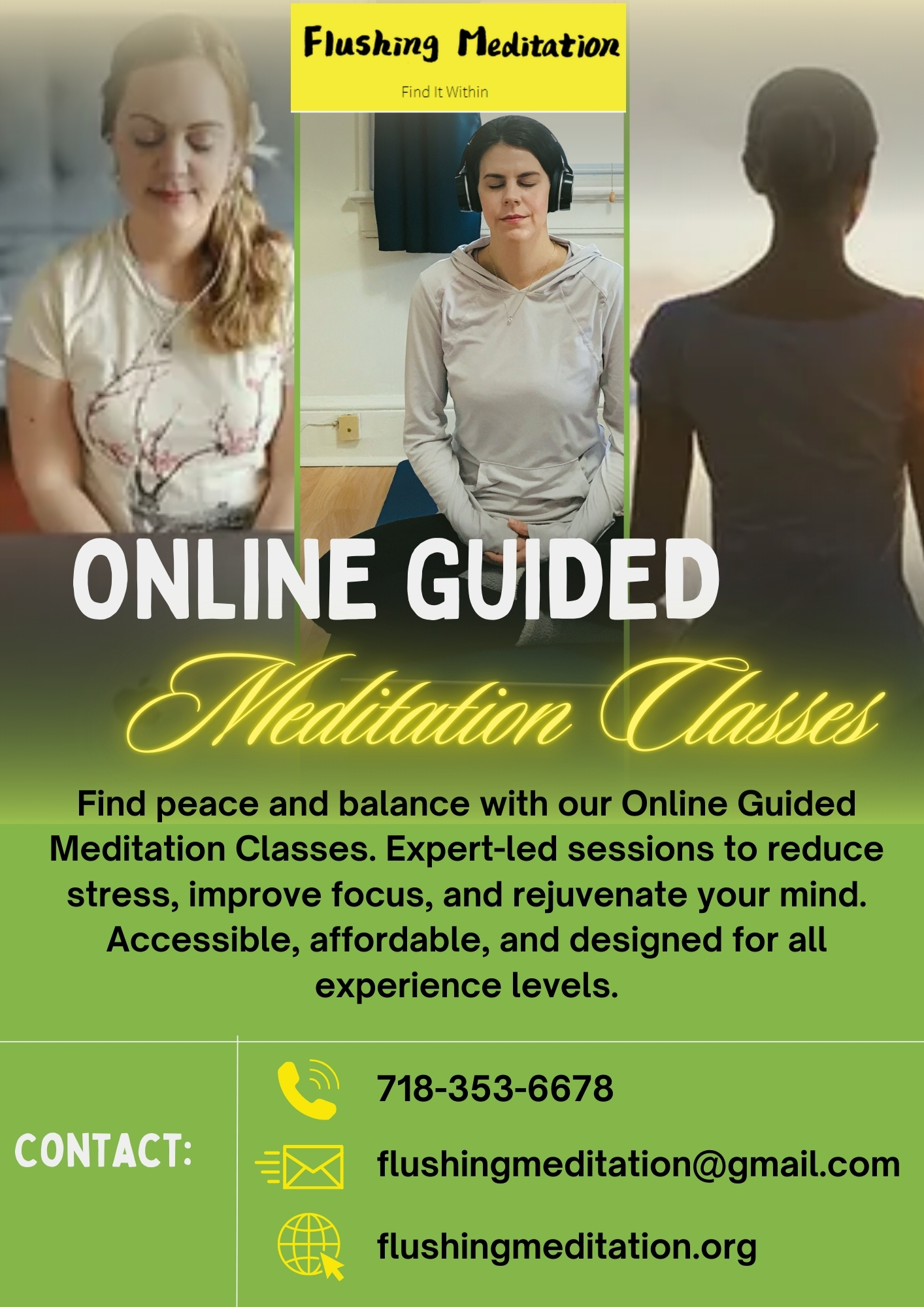 Online Guided Meditation Classes Blank Meme Template