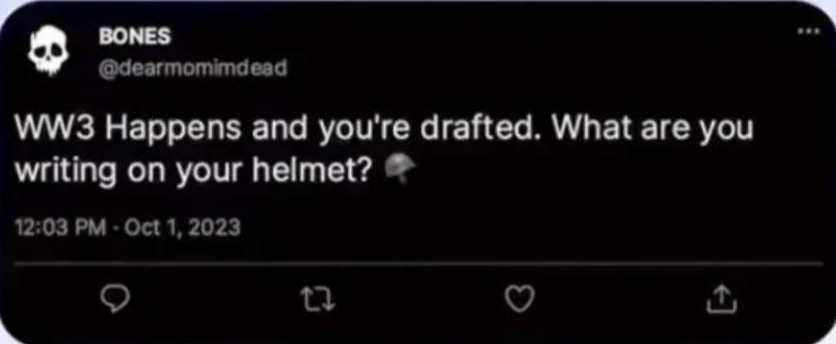 what are you writing on your helmet Blank Meme Template