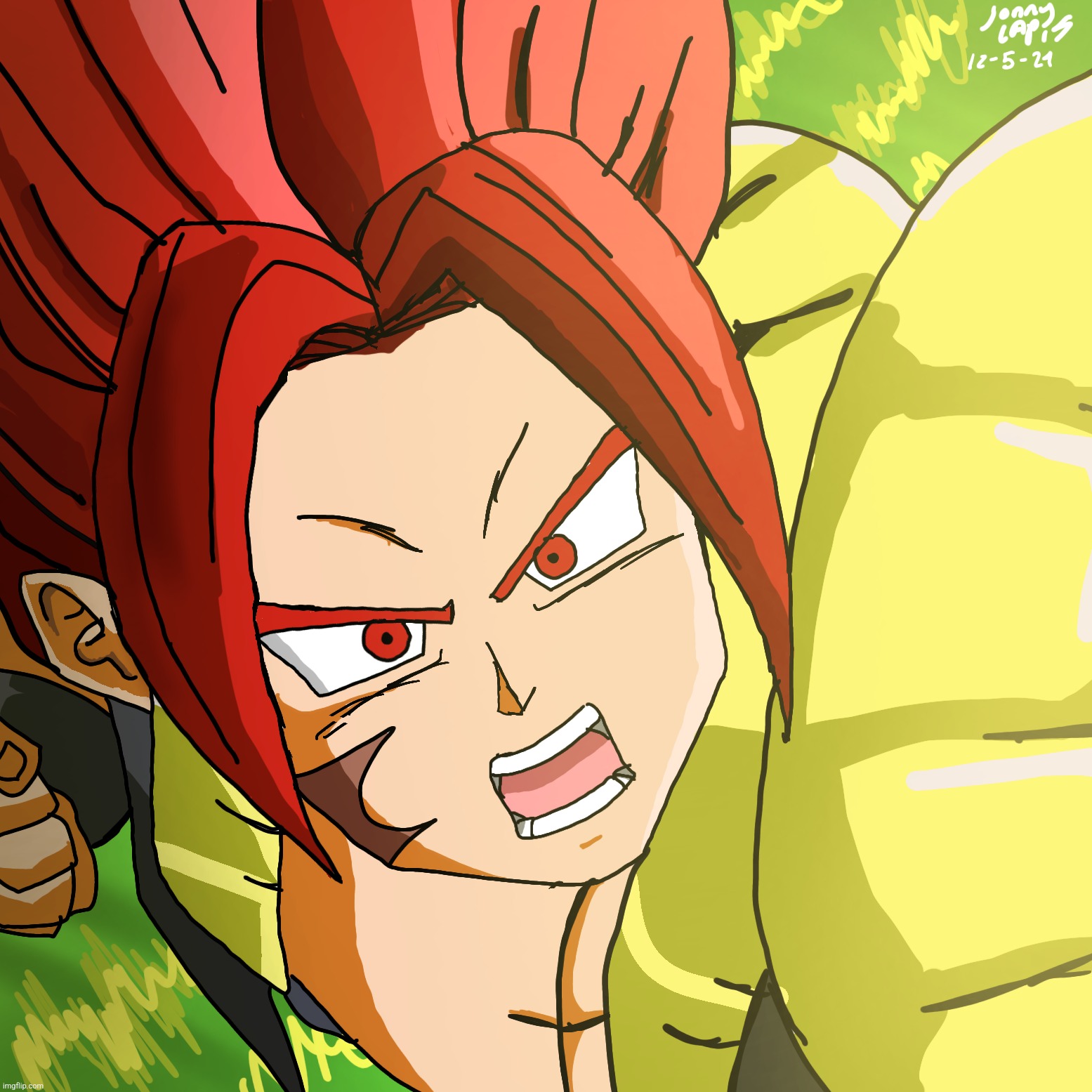 Super Saiyan God Shallet | image tagged in dbz,db legends,drawing | made w/ Imgflip meme maker