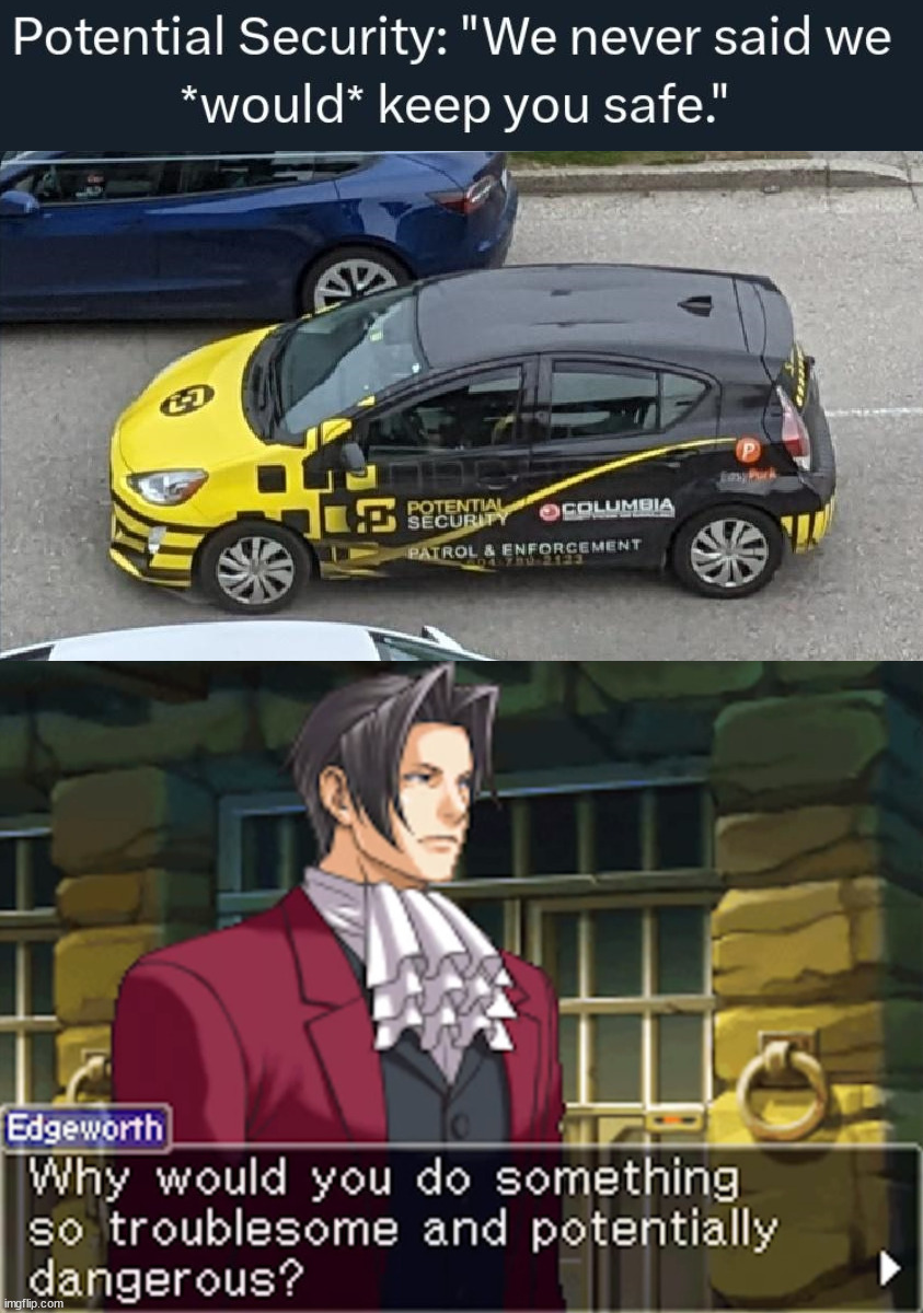 I do not want to take this chance | image tagged in edgeworth,you had one job | made w/ Imgflip meme maker