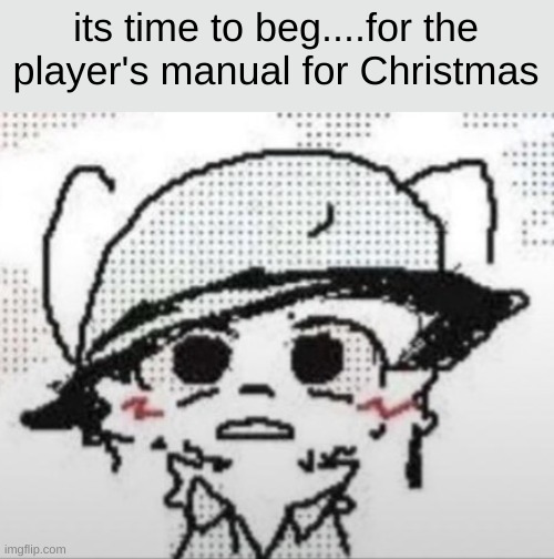 gm chat | its time to beg....for the player's manual for Christmas | image tagged in boykisser 1k stare | made w/ Imgflip meme maker