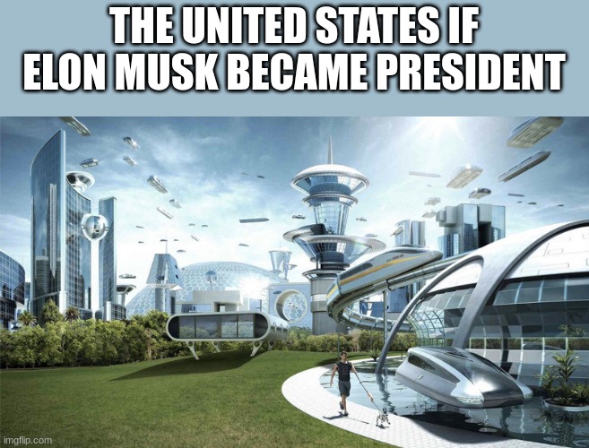 Within a week | THE UNITED STATES IF ELON MUSK BECAME PRESIDENT | image tagged in the future world if | made w/ Imgflip meme maker