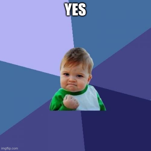 Success Kid Meme | YES | image tagged in memes,success kid | made w/ Imgflip meme maker