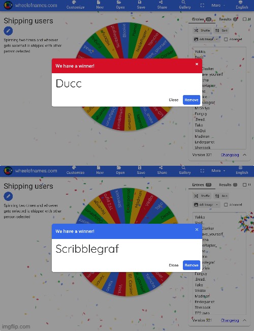 We got Duck and Scribblegraft | image tagged in msmg,ships | made w/ Imgflip meme maker