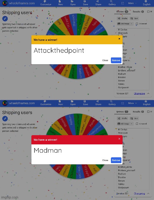 We got attackthedpoint and madman | image tagged in msmg,ships | made w/ Imgflip meme maker