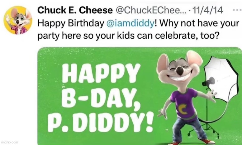 chuck e cheese hosting diddys party confirmed | image tagged in gifs,memes,funny,chuck e cheese,diddy,what | made w/ Imgflip meme maker