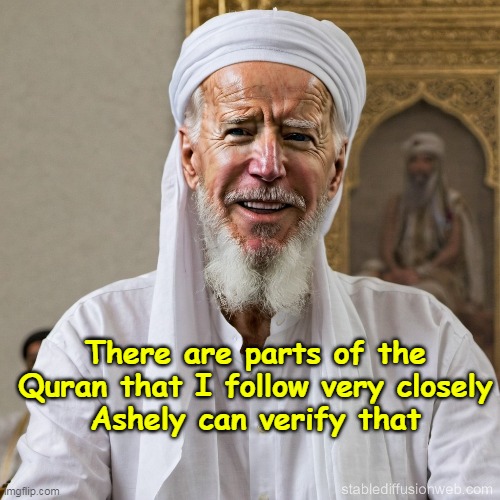 There are parts of the Quran that I follow very closely
Ashely can verify that | made w/ Imgflip meme maker