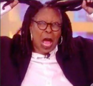 Whoopi Goldberg Pulling Her Hair Blank Meme Template