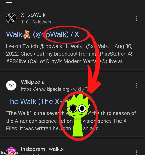 oWalk / X (original) | image tagged in no tags,name soundalikes | made w/ Imgflip meme maker