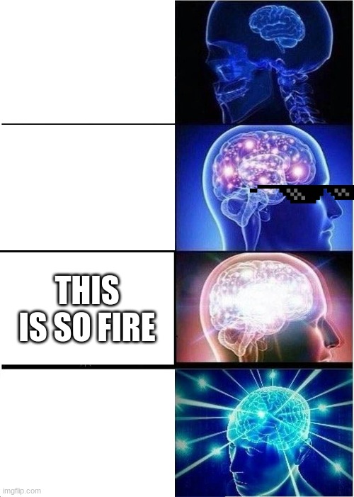 juciy gay | THIS IS SO FIRE | image tagged in memes,expanding brain | made w/ Imgflip meme maker