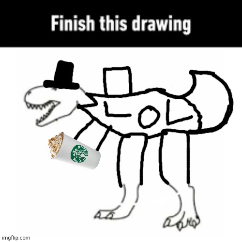 I Made a Strange Lizard | image tagged in finish this drawing | made w/ Imgflip meme maker