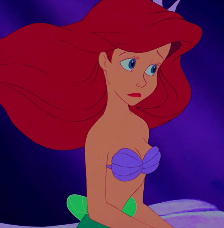 ariel sad Blank Meme Template