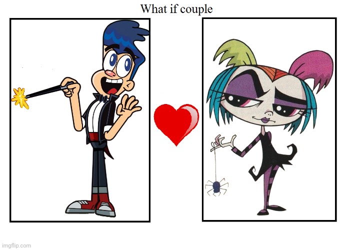 What if Harry and Creepie Were a Couple | image tagged in what if couple meme,growing up creepie,harry and bunnie,harry,creepie creccher,13 years old | made w/ Imgflip meme maker