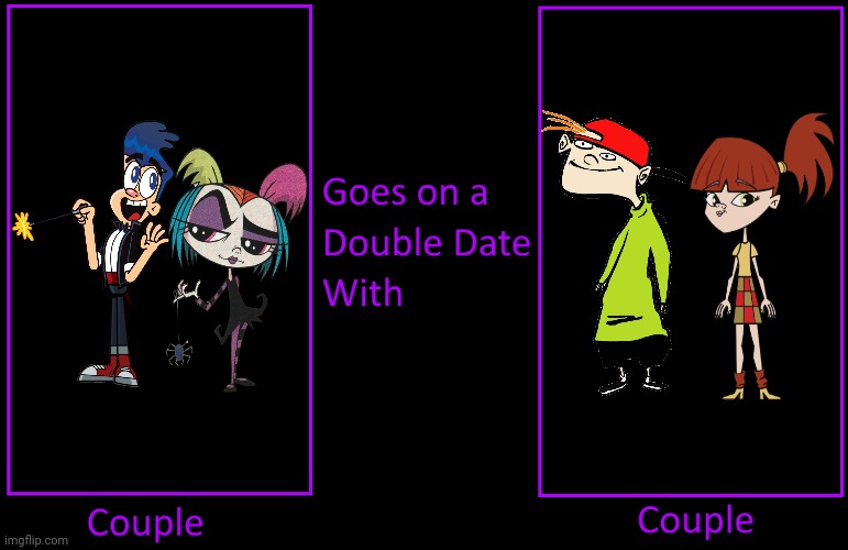 Harry and Creepie Goes on a Double Date With Their Friends | image tagged in couple goes on a double date with who,growing up creepie,ed edd n eddy,harry and creepie,couples | made w/ Imgflip meme maker