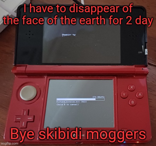 *days | I have to disappear of the face of the earth for 2 day; Bye skibidi moggers | image tagged in renniks11_ alternate announcement template | made w/ Imgflip meme maker