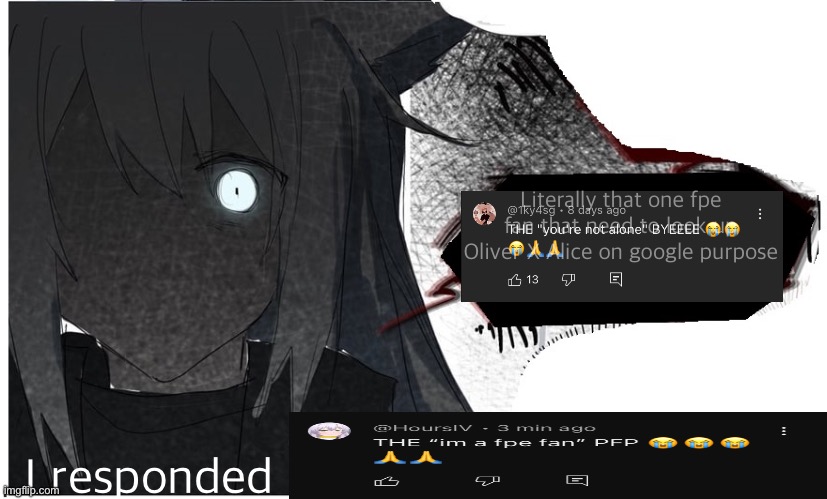 Lappland | Literally that one fpe fan that need to look up Oliver X Alice on google purpose; I responded | image tagged in lappland | made w/ Imgflip meme maker