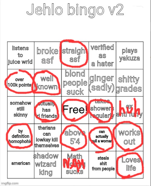 Jehlo bingo v2 | image tagged in jehlo bingo v2 | made w/ Imgflip meme maker