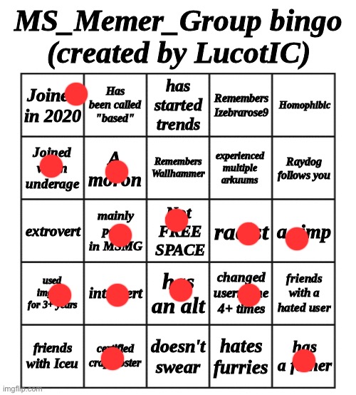 MSMG Bingo - by LucotIC | image tagged in msmg bingo - by lucotic | made w/ Imgflip meme maker