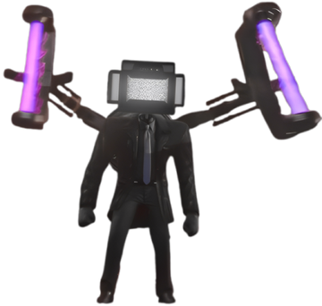 Large tv man Blank Meme Template