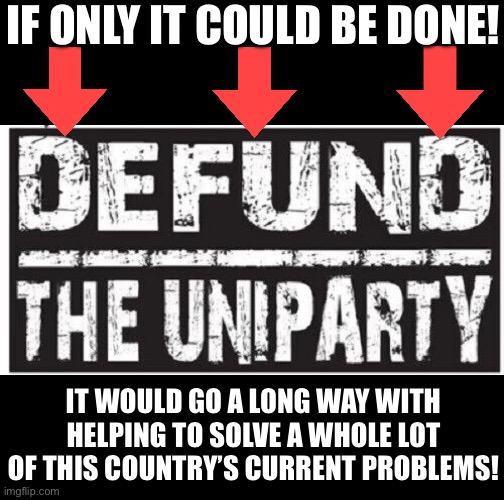 IF ONLY IT COULD BE DONE! IT WOULD GO A LONG WAY WITH HELPING TO SOLVE A WHOLE LOT OF THIS COUNTRY’S CURRENT PROBLEMS! | made w/ Imgflip meme maker