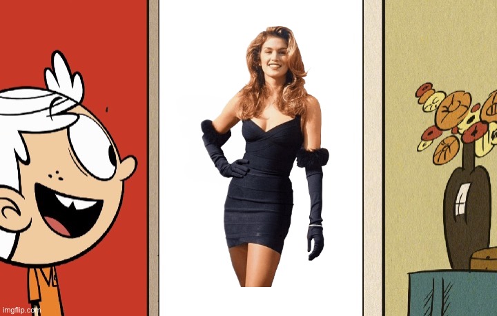 Lincoln Loud Meets Cindy Crawford | image tagged in the loud house,lincoln loud,nickelodeon,pretty girl,girl,smiling | made w/ Imgflip meme maker