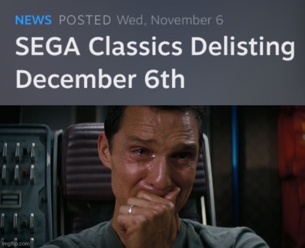 image tagged in interstellar crying matthew mcconaughey | made w/ Imgflip meme maker
