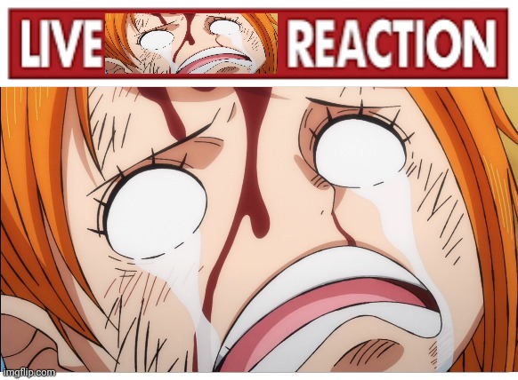 Live nami reaction | image tagged in one piece | made w/ Imgflip meme maker
