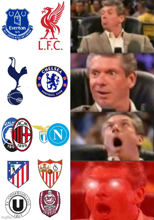 This weekend <3 ft. DERBY DE CLUJ - ”U” v CFR 1907 | image tagged in mr mcmahon reaction,u cluj,cfr cluj,atletico madrid,sevilla,soccer | made w/ Imgflip meme maker